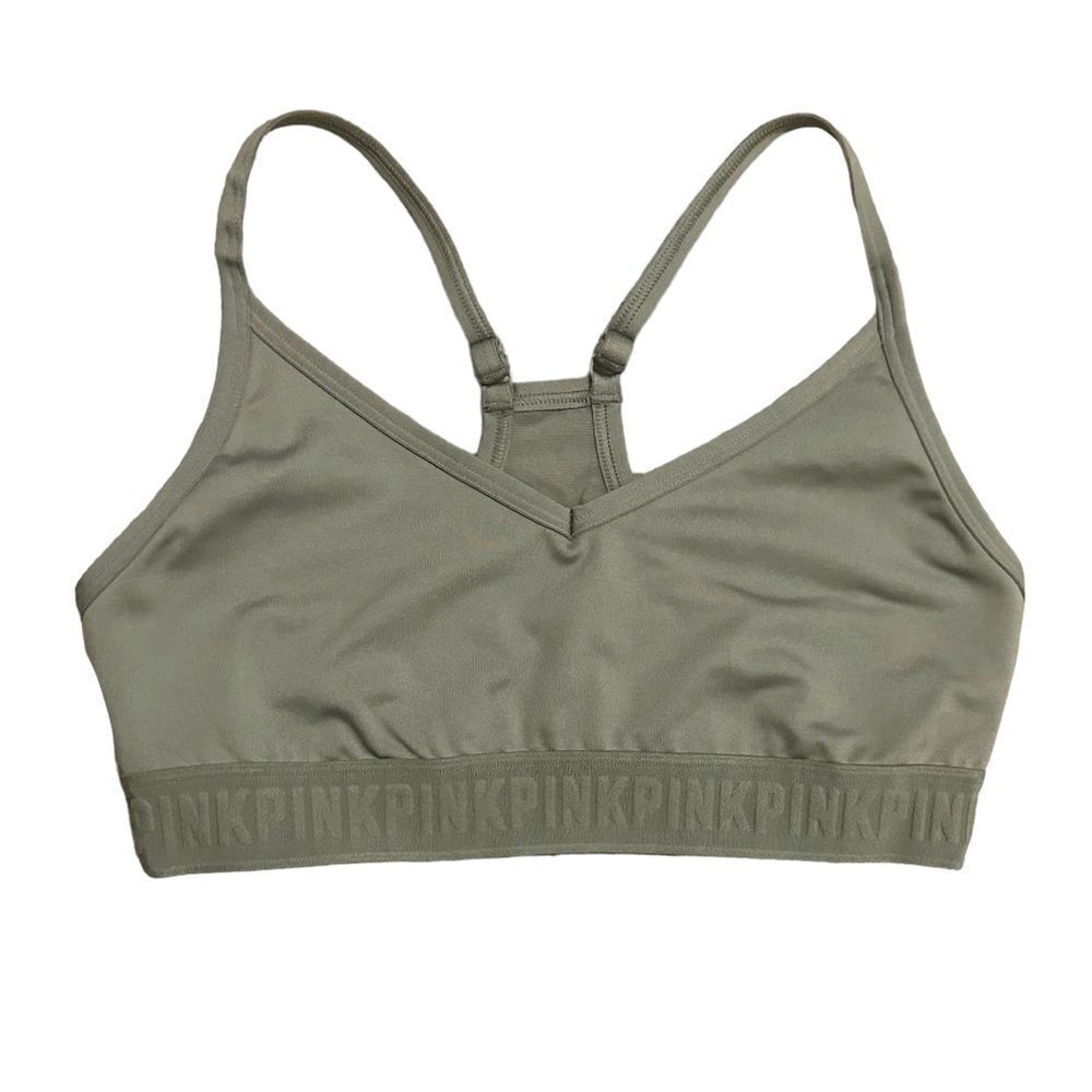 PINK Victoria Secret Green Ultimate Athletic Sport Workout Bra